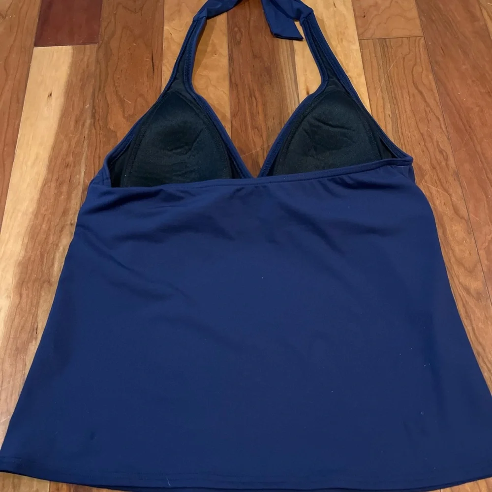 Land’s End Swim Top Tankini Ladies Sz 8 EUC Summer Beach Pool Vacay Resort